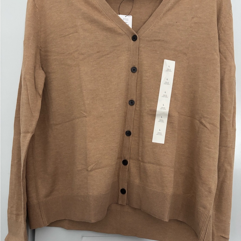 Banana Republic Camel Knit Cardigan Size L